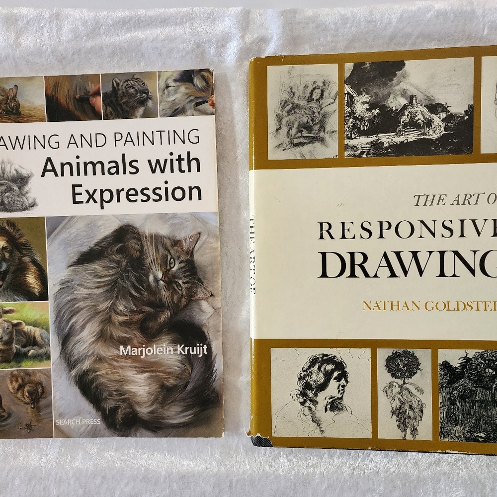 Lot Of 2 Art Instruction Books On Painting And Drawing Coffee Table Books Art
